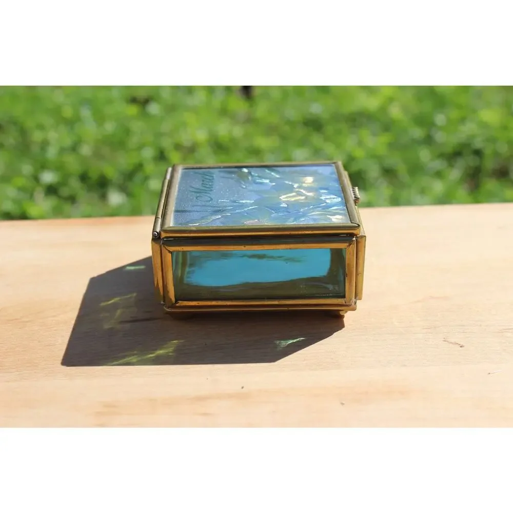 Handcrafted Brass and Glass Vintage 